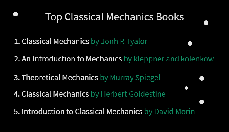 best classical mechanics books for you