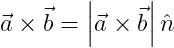 Value of cross product.