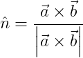 Unit vector with cross product.