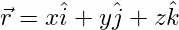 position vector of point