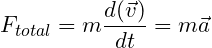total force with constant mass