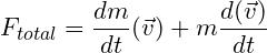 total force with variable mass