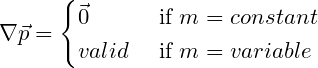 change in momentum when a is zero