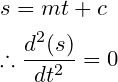 displacement and time relation