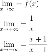 limit with infinity in latex
