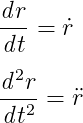 Dot derivative symbol.