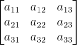 Matrix with square bracket