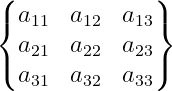 Matrix with curly brackets