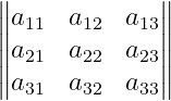 Matrix with double vertical bars