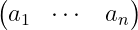 Row matrix