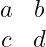 Square matrix with physics package