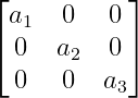 use mqty comand to define diagonal matrix in latex