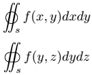 Close surface integral symbol in latex.