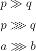 Greater greater than symbol in LaTeX.