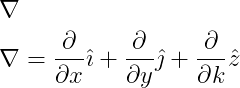 Use gradient for partial derivative in latex. 