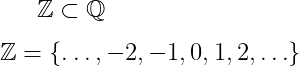 integer numbers symbol in latex