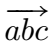 \vv{abc} with package optional argument a