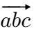 \vv{abc} with package optional argument c