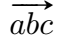 \vv{abc} with package optional argument d