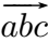 \vv{abc} with package optional argument e