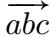 \vv{abc} with package optional argument f