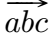 \vv{abc} with package optional argument g