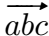 \vv{abc} with package optional argument h