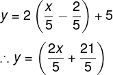 equation of y