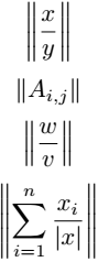 In physics package, use \norm command for norm symbol.