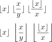 How To Write Floor Symbol X Or