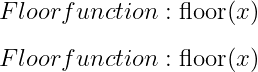 floor function in math mode