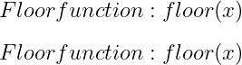 floor function in text mode
