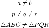 Use \not command before equal symbol.