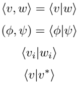 Use bra-ket notation for inner product