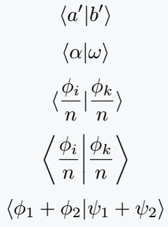 Bra and Ket notation