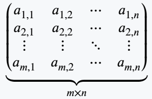Matrix elements are represented above undarbrace symbol.