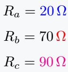 Ohm symbols of different colors.