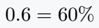 Latex percentage symbol.