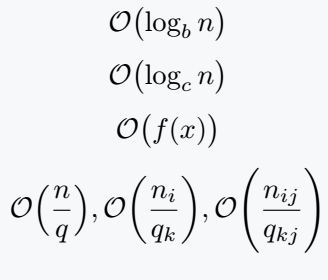 \order and \big commands for big o notation.