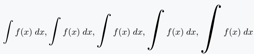 Big integral symbol output.