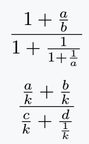 Nested fraction with default command.