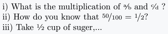 Diagonal fraction in text mode output.