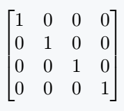 Use identity matrix in latex.