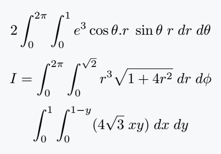 Surface integral with limits.