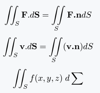 Surface integral output.