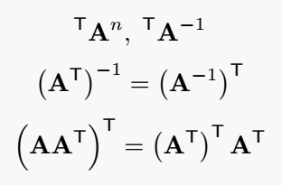 Use power of transpose.