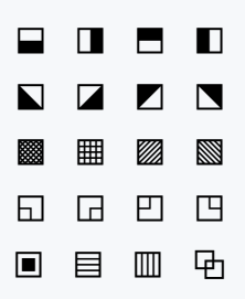 Use different styles of square symbols in latex.