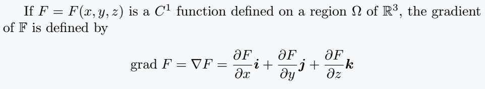 Gradient in latex.