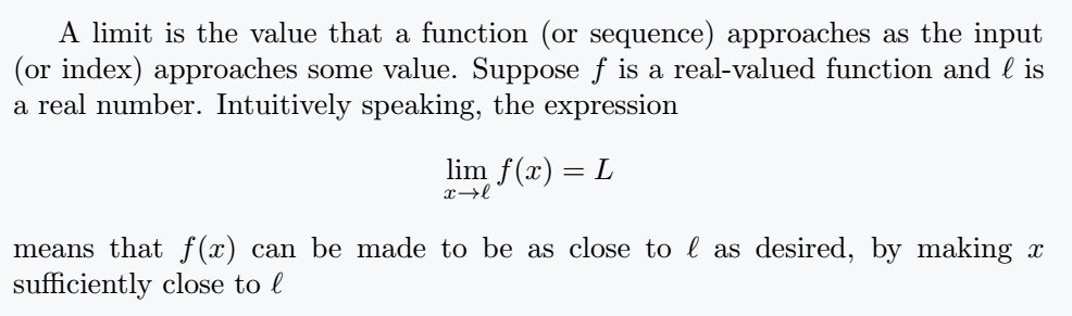 use lim command in latex.