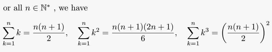 use of summation in latex.